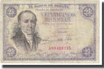 Spain 25 Pesetas Banknote, 1946-02-19, KM:130a -