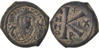 Half Follis Coin, Maurice Tiberius, Antioch, Copper -