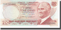 Turkey 20 Lira Banknote, 1970-10-14, KM:181b -