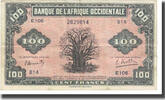 French West Africa 100 Francs Banknote, 1942-12-14, KM:31a -