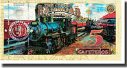 Colombia Tourist Banknote Banknote, 5 CAFETEROS THE COFFE RAILROAD COMPANY -