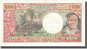 French Pacific Territories 1000 Francs Banknote, KM:2a -