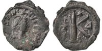 Half Follis Coin, Justinian I, Copper -