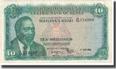 Kenya 10 Shillings Banknote, 1969-07-01, KM:7a -