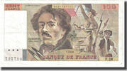 France 100 Francs Delacroix, Fayette:69.04b, KM:154a -