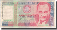 Peru 50,000 Intis Banknote, 1988-06-28, KM:142 -