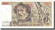 France 100 Francs Delacroix, Fayette:69.1d), KM:154a -