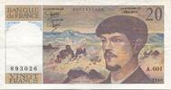 France 20 Francs Debussy, Fayette:66.1.a.1, KM:151a -