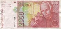 Spain 2000 Pesetas Banknote, KM:162 -