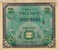 France 2 Francs Flag/France, SÉRIE 1944, Fayette:VF 16.01 -