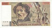 France 100 Francs Delacroix, G.121, Fayette:69.11, KM:154c -