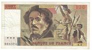 France 100 Francs Delacroix, A.4, Fayette:69.01c, KM:154a -