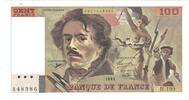 France 100 Francs Delacroix, H.199, Fayette:69bis04a, KM:154f -