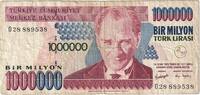 Turkey 1000000 Lira 1970-10-14 -