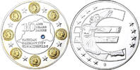 France Medaille 10 ans de l'Euro, Vatican, Silver Plated Copper -