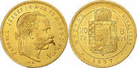 Hungary 8 Florins-20 Francs Franz Joseph I, Kremnica, Gold -