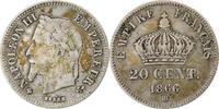 France 20 Centimes Napoleon III, Strasbourg, Silver -