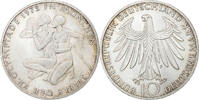 Germany 10 Mark Munich Olympics, Stuttgart, Silver, KM:132 -