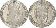 France 1/2 Écu à la mèche longue Louis XIV, Bayonne, Silver -