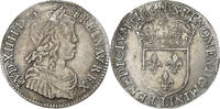 France 1/4 Écu à la mèche longue Louis XIV, Bayonne, Silver -
