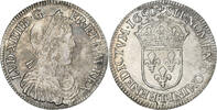 France 1/2 Écu à la mèche longue Louis XIV, Nantes, Silver -