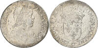 France 1/2 Écu à la mèche longue Louis XIV, Rennes, Silver -