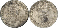 France Écu à la mèche longue Louis XIV, Montpellier, Silver -