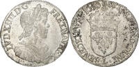 France 1/2 Écu à la mèche longue Louis XIV, Bayonne, Silver -