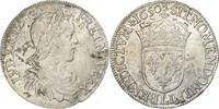 France 1/2 Écu à la mèche longue Louis XIV, Bayonne, Silver -
