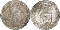 France 1/2 Écu à la mèche longue Louis XIV, Bayonne, Silver -