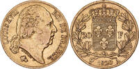 France 20 Francs Louis XVIII, Paris, Gold, Gadoury:1028 -