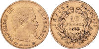 France 10 Francs Napoleon III, Paris, Gold, Gadoury:1014 -
