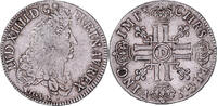 France Ecu Louis XIV, Écu aux 8 L, Lyon, réformé, Silver -