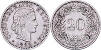 Switzerland 20 Rappen Bern, Nickel, KM:29 -