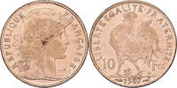 10 Francs 1907 Paris Frankreich Marianne, Paris, Gold, S+, Gadoury:1017, KM:846 S+