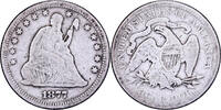 Quarter 1877 U.S. Mint Vereinigte Staaten Seated Liberty, U.S. Mint, Silber, S, KM:A98 S