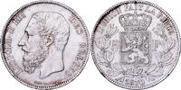 5 Francs, 5 Frank 1870 Brussels Belgien Leopold II, Brussels, Silber, SS, KM:24 SS