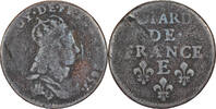 France Liard Louis XIV, Liard de France au buste juvénile, deuxième type -