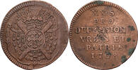 French States 20 Sols Louis XIV, Siège de Lille, Lille, Copper -