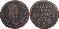 France Liard Louis XIV, Liard de France au buste juvénile, deuxième type -