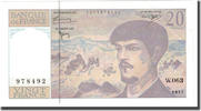 France 20 Francs Debussy, Fayette:66ter.02.63, KM:151i -