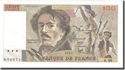 France 100 Francs Delacroix, Fayette:69.6, KM:154b -