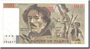 France 100 Francs Delacroix, Fayette:69.4b, KM:154b -