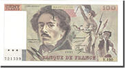 France 100 Francs Delacroix, Fayette:69.11, KM:154d -