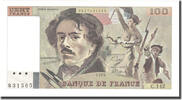 France 100 Francs Delacroix, Fayette:69.13b, KM:154d -