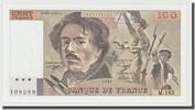 France 100 Francs Delacroix, Fayette:69bis.3b2, KM:154e -