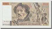 France 100 Francs Delacroix, Fayette:69.11, KM:154c -