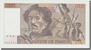 France 100 Francs Delacroix, Fayette:69bis.2a, KM:154e -