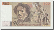 France 100 Francs Delacroix, Fayette:69bis.5, KM:154g -