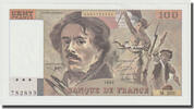 France 100 Francs Delacroix, Fayette:69bis.4a, KM:154f -